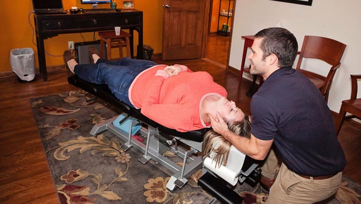 Dr. Pete provides chiropractic adjustments